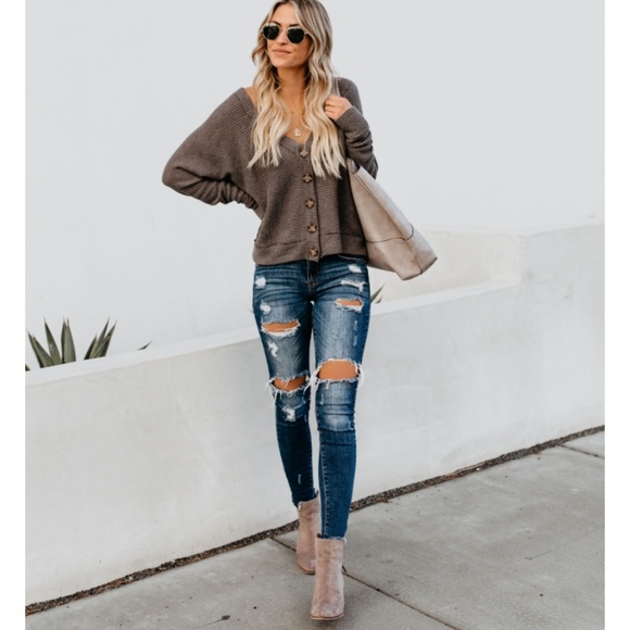 STACY Waffle Knit Cardigan - Picture 7 of 8